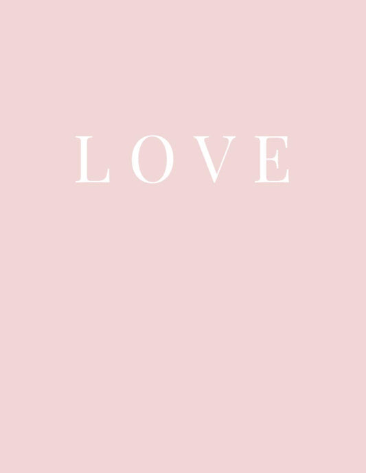 Love: Baby Pink Decorative Coffee Table Book for Stacking and Home Decoration