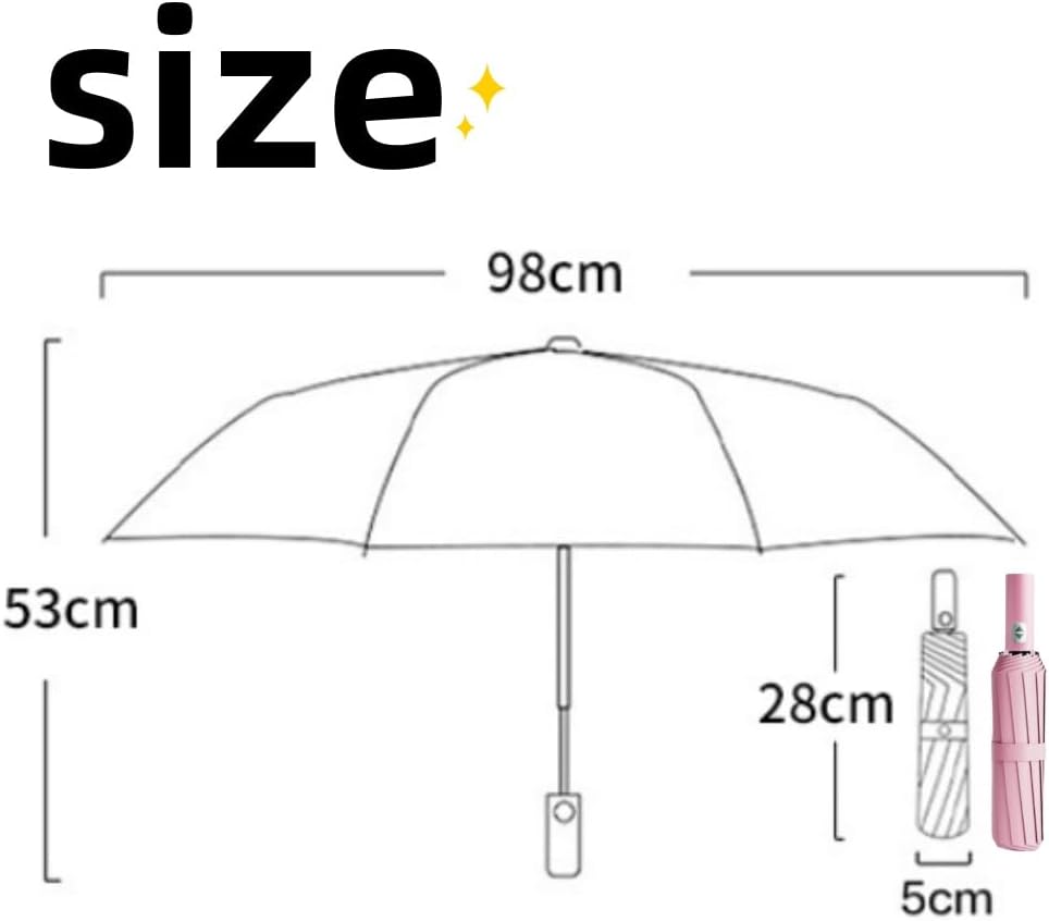 Black inverted windproof, rainproof, and sunscreen travel umbrella, compact in reverse, lightweight and UV resistant, suitable for rainy and sunny days - automatic opening and closing