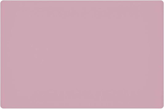23.6'' by 15.7''Flexible Silicone Placemat Non Slip Waterproof Heat Resistant Dinner Table Mat (Light Pink-1 Pcs)