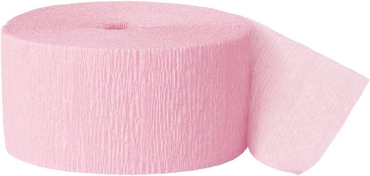 Industries Crepe Paper Streamer, 81ft, Pastel Pink