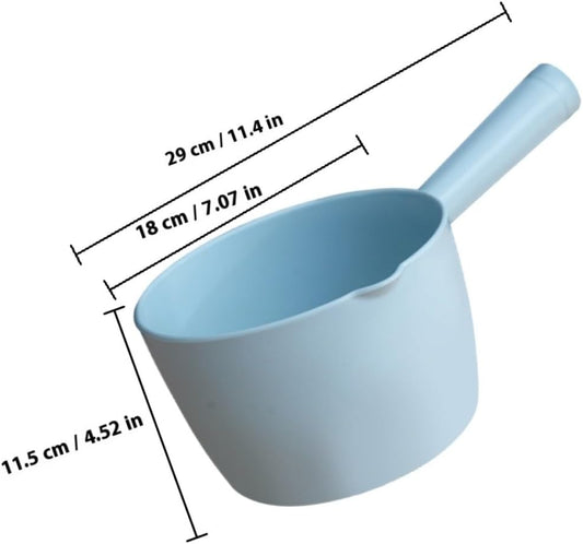 Gadpiparty 2pcs Large Plastic Water Ladles with Long Handles Household Water Scoops for Kitchen and Personal and Pink Multifunctional Dippers for Cooking Flower and Cleaning