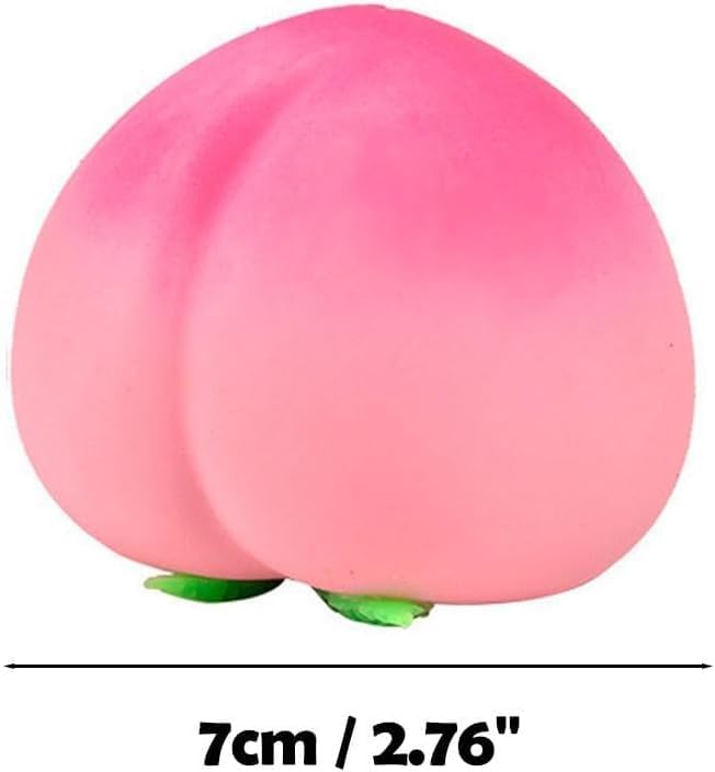 Peach Peach Toys Slow Rising Soft Peach Fruit Toy, Stress Relief Squishy, Stuffed Plush Gift (Yellow)