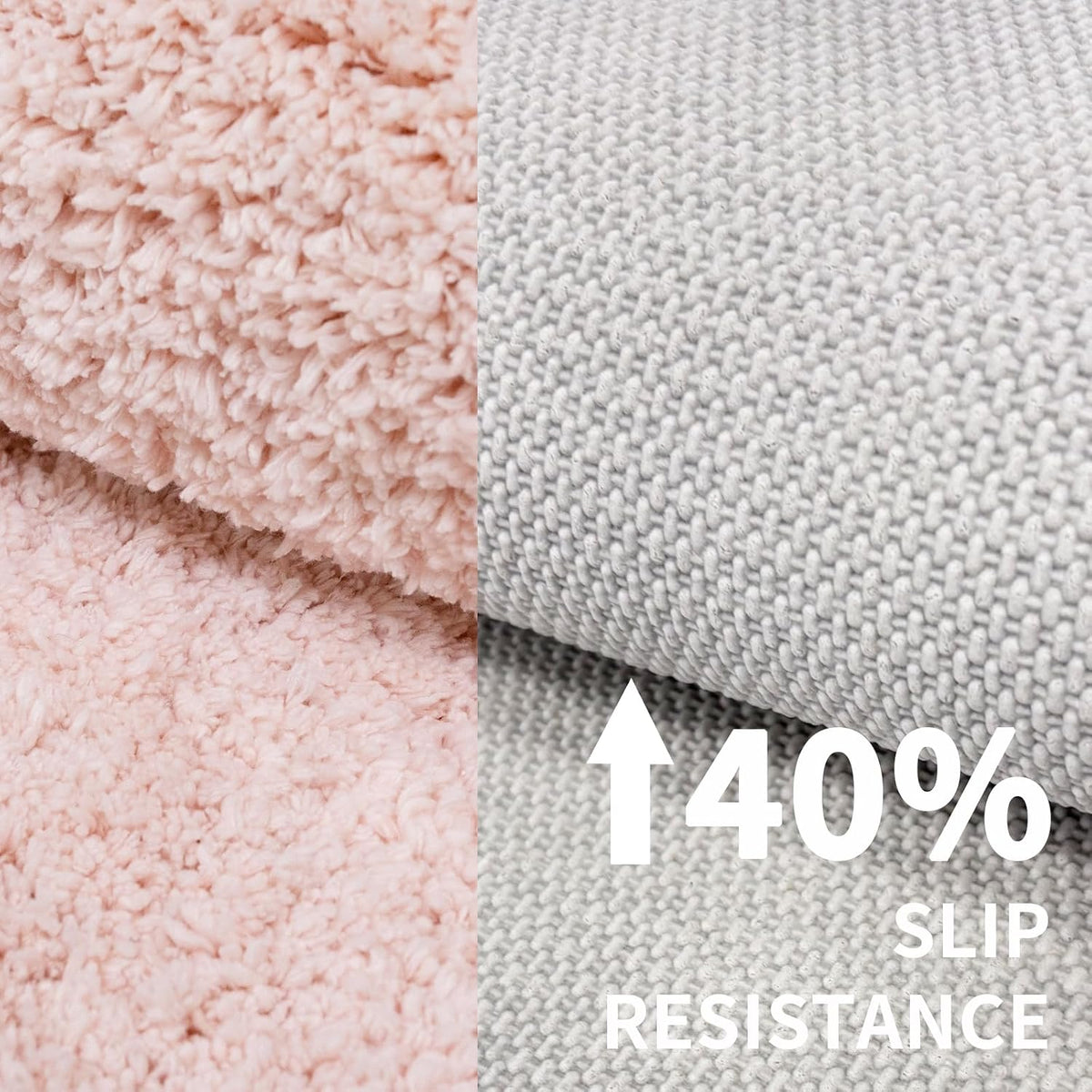 Toilet Rug U Shaped Pink 23x24, Washable Toilet Mat Non Slip
