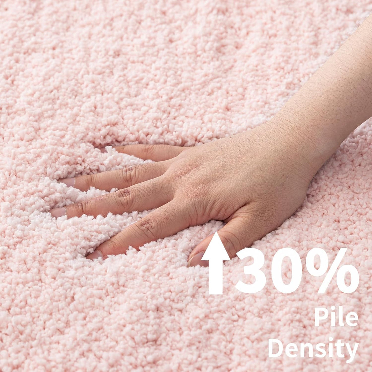 Toilet Rug U Shaped Pink 23x24, Washable Toilet Mat Non Slip