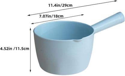 Generic 2pcs Kitchen Water Scoop Ladle Set, Large Plastic Multi-function Water Dipper Spoons in Blue and Pink for Household Kitchen and Bath Use