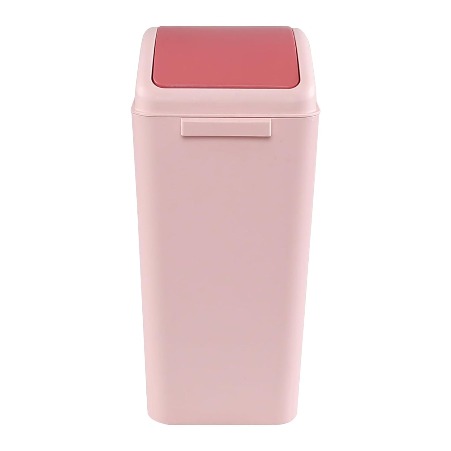 4.5 Gallon Trash Can with Swing Lid, Plastic Swing Top Trash Can (Pink)