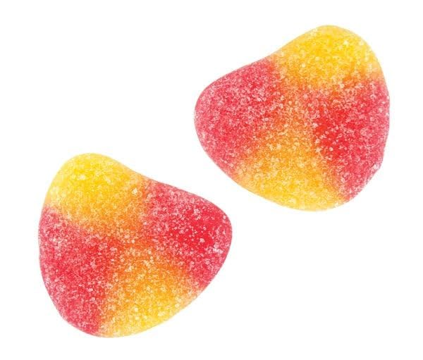 Haribo Happy Peaches | Sweet Peach Gummy Candy with Sugar Coating |185g 6.5 ounce