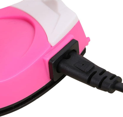 Pink Mini Iron for Craft Travel Heat Press, Small Portable Iron for DIY Heat Transfer Vinyl, Patches & Perler Bead Projects with US Plug
