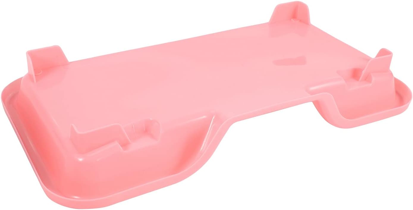 Environmental Plastic Kitchen Sink Dish Drainer Set Rack Washing Holder Basket Organizer Tray, 17.5 x 9.5 x 7INCH (Pink)