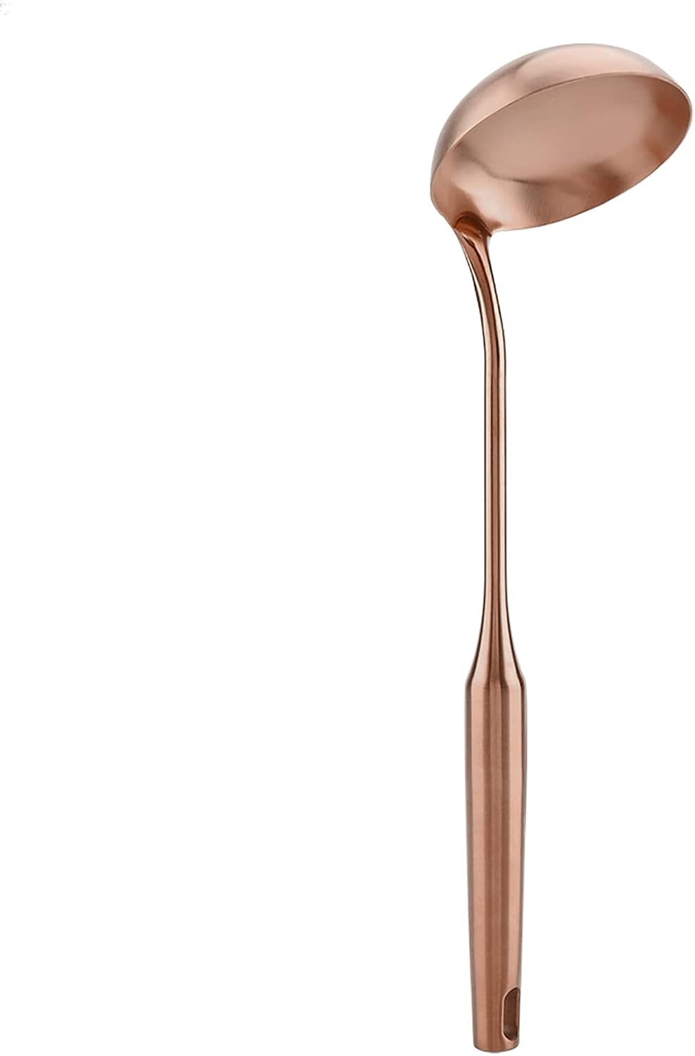 Soup Ladle, Stainless Steel Cooking Utensil Big Soup Spoon Kitchen Spatula Turner Cooking Tool Comfortable Grip (Rose Gold Soup Ladle)