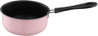Stainless Steel Sauce Pan,Milk Pan,Soup Pot for Induction and Oven,Cooking Pot with Ergonomic Handle Kitchen Baby Breakfast Pot Cookware Set Pink