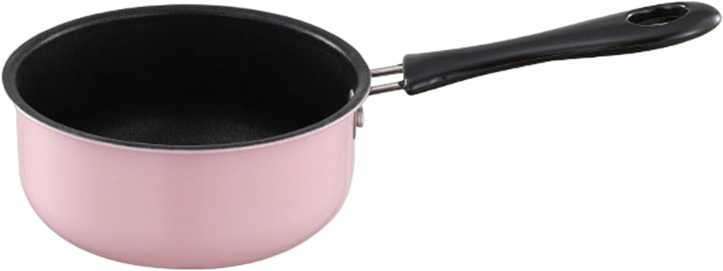 Stainless Steel Sauce Pan,Milk Pan,Soup Pot for Induction and Oven,Cooking Pot with Ergonomic Handle Kitchen Baby Breakfast Pot Cookware Set Pink