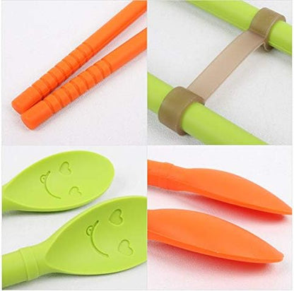 Reusable 12" Long Silicone Cooking Chopstick with Spoon & Band – Non-Slip, Stainless Steel Core, Non-Scratch Utensil for Tempura, Frying, Hot Pot, BPA-Free, Dishwasher Safe, Made in Korea ( Pink )