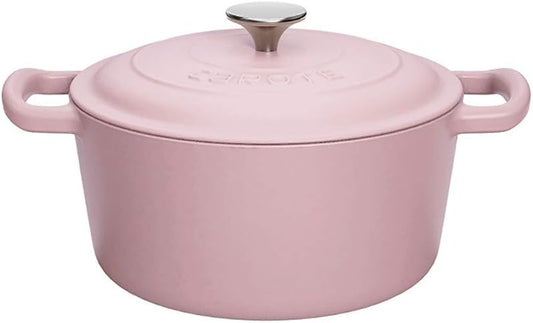 Ceramic Pot Sauce Pan Saucepan with Lid Small Multipurpose Use Cooking Pot for Home Kitchen Even Heating Base (Color : Pink) (Pink)