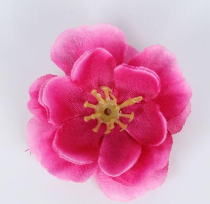 Rikyo 100 pcs Artificial Silk Cherry Blossom Flower Heads Spring Fake Plum Blossom Peach Blossom,Vase Fillers,Corsages for Wedding Decor,Nursery Wall,Archway Decor Wreath Garland Cake Ornaments (Red)