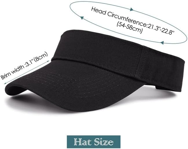 Zando Sun Visors for Women Men Unisex Tennis Golf Visor Hat Adjustable Summer Hats Sport Outdoor Visor Hat UV Protection Cap