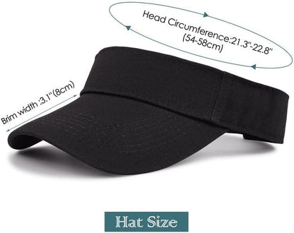 Zando Sun Visors for Women Men Unisex Tennis Golf Visor Hat Adjustable Summer Hats Sport Outdoor Visor Hat UV Protection Cap