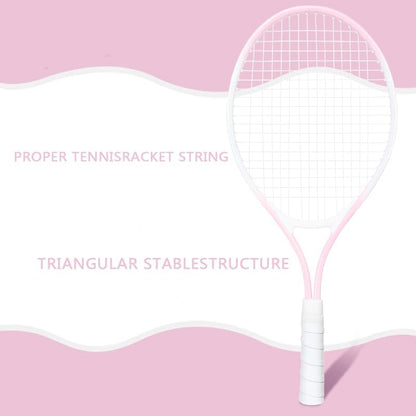 Children's Tennis Racket for 2 Players, Suitable for Beginners, pre Worn 27 inch Lightweight Children's Racket, Suitable for Boys and Girls, Equipped with Tennis