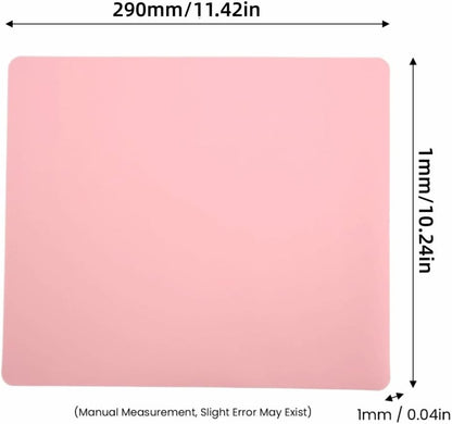 Silicone Dish Drying Mat 11.4x10.2 Inch - Non-Slip Heat Craft Mat for Resin, Vanity & Kitchen Counter(Pink)