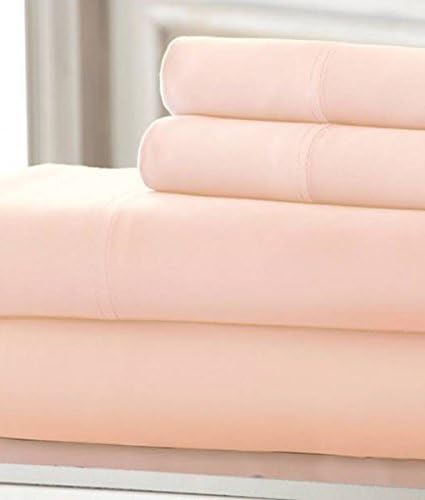 King Size Sheets Luxury Soft 100% Egyptian Cotton Sheet Set for King Size (76x80) Mattress Peach Color 550 Thread Count Deep Pocket Fits 14-16 Inches (Pattern : Solid)