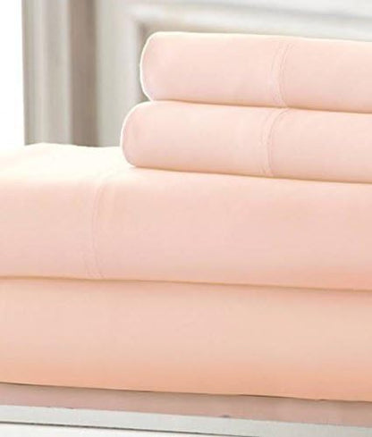 King Size Sheets Luxury Soft 100% Egyptian Cotton Sheet Set for King Size (76x80) Mattress Peach Color 550 Thread Count Deep Pocket Fits 14-16 Inches (Pattern : Solid)