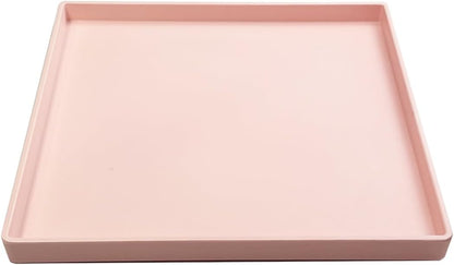 Square Serving Tray, Pink Sturdy Countertop Organizer Decorative for Home Serving Coffee Appetizer Breakfast Kitchen 11 * 11 Inch (Pink)