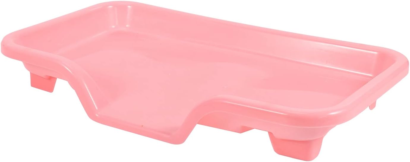 Environmental Plastic Kitchen Sink Dish Drainer Set Rack Washing Holder Basket Organizer Tray, 17.5 x 9.5 x 7INCH (Pink)