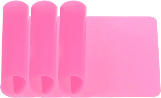 HARFINGTON 3pcs Silicone Mats for Crafts 5.9"x3.9" Multipurpose Table Protector Jewelry Casting Mold Sheet for Epoxy Resin, Painting, Pink