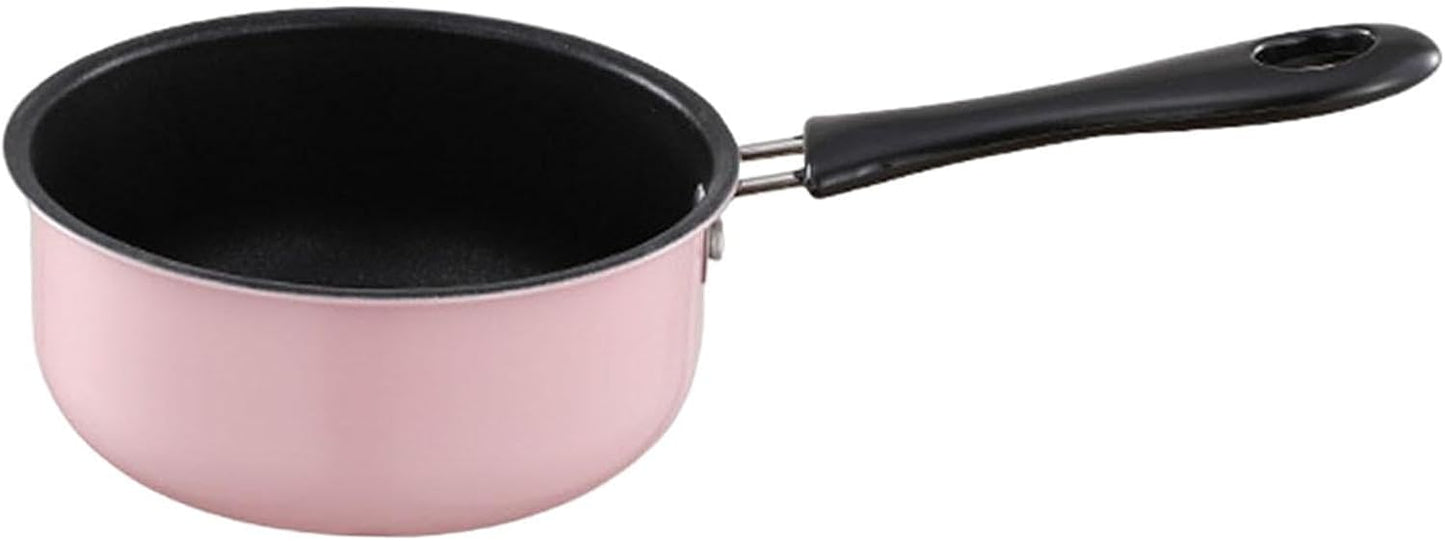 Stainless Steel Sauce Pan,Milk Pan,Soup Pot for Induction and Oven,Cooking Pot with Ergonomic Handle Kitchen Baby Breakfast Pot Cookware Set Pink