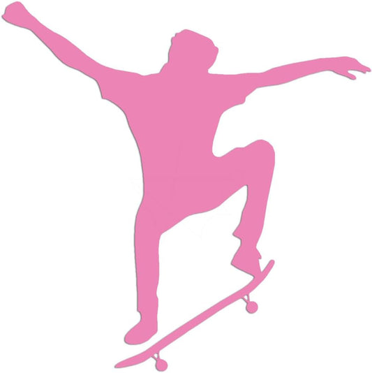 Skateboarder 3.75" x 3.75 Soft Pink