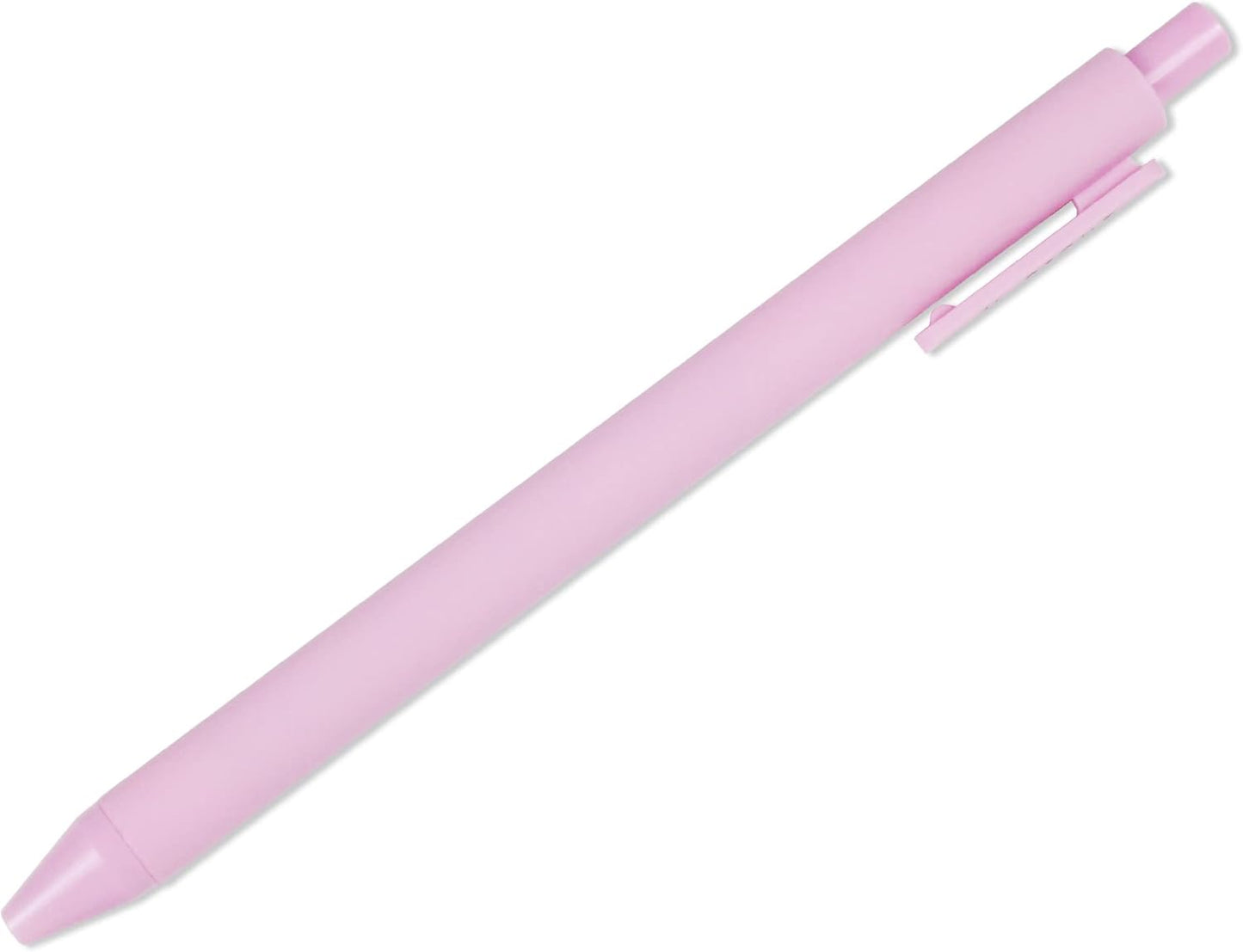 U-RIGHT 12 Pcs Gel Ink Pens Black Ink 0.5 mm Fine Point Smooth Writing Cute Pens for Office School (Light Pink)