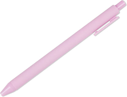 U-RIGHT 12 Pcs Gel Ink Pens Black Ink 0.5 mm Fine Point Smooth Writing Cute Pens for Office School (Light Pink)