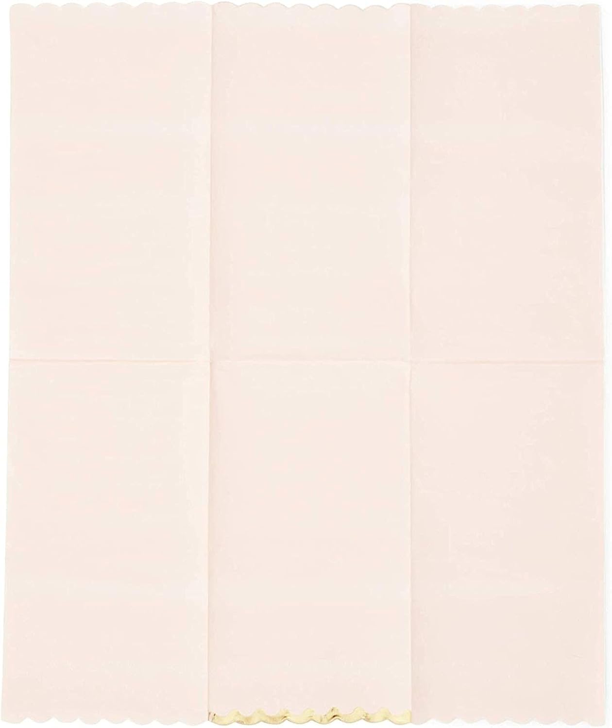 Sparkle and Bash 3-Ply Paper Dinner Napkins - Pink Napkins with Scalloped Gold Foil Edges - Disposable Absorbent for Weddings & Parties - 3 Ply, Pink - 50 Pack - 4 x 8 in