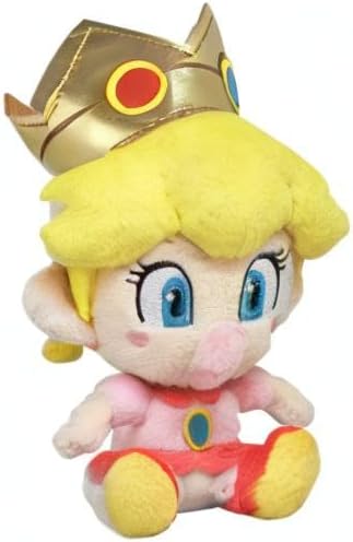 LB Super Mario All Star Collection 1249 Baby Peach Plush, 6", Yellow
