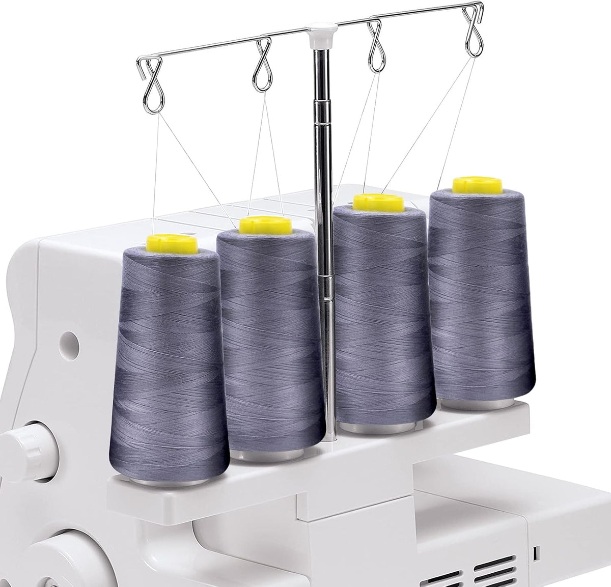 Tortoise 4 Cones of 3000 Yards Each Spool Thread for All Purpose, Serger, Overlock, Quilting, Sewing Machine - 100% Polyester, Light Pink
