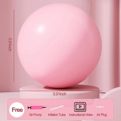 Exercise Ball for Yoga, Pilates & Fitness – Stability Ball Equipment for Home Gym & Office Chair, Yoga Ball for Core Strength Pelvic Floor Exercise Yoga Home Gym Fitness and Travel Workouts, Pink