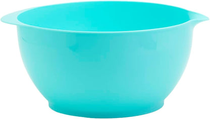 Basic Essentials 6 Piece Plastic Nesting Mixing Bowls with Colanders Set for Kitchen, Baking, Prepping, Cooking, Space Saving Storage, Multiple Sizes, Pink, Mint Green & Light Blue