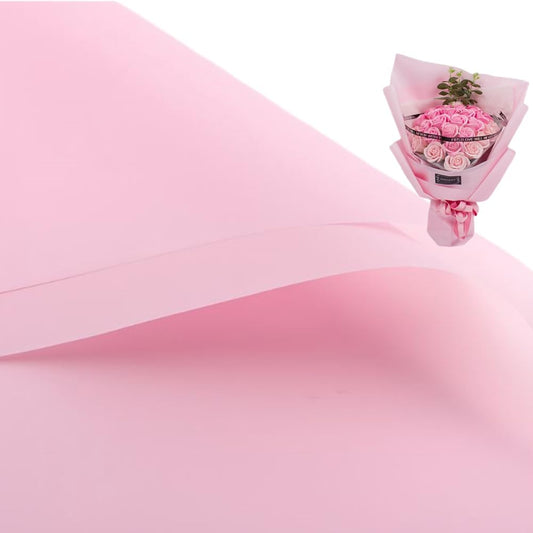 Corkwaw 20 Pcs Double Sided Color Flower Wrapping Paper,Waterproof Valentine's Day Bouquet Wrapping Paper 23x23Inch Used for DIY Crafts, Gift Packaging, Flower Shop Bouquet Packaging (pink)