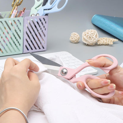 8" Pink Fabric Scissors Sharp Sewing Shears