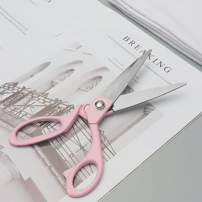 8" Pink Fabric Scissors Sharp Sewing Shears