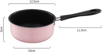 Stainless Steel Sauce Pan,Milk Pan,Soup Pot for Induction and Oven,Cooking Pot with Ergonomic Handle Kitchen Baby Breakfast Pot Cookware Set Pink