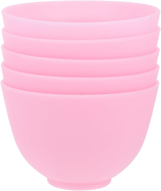 FOMIYES Silicone Facial Mask Mixing Bowl Pink Medium Size 4 Inch Lightweight Easy Clean Diy Skincare Tool for Home Spa and Travel