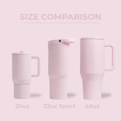 HydroJug Sport 32 oz Insulated Stainless Steel Water Bottle, Pink Sand