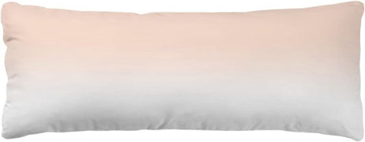 Pink White Ombre Throw Pillow Cover for Bed - Pillowcase Standard Size 20x54 Inch Soft Cooling Pillow Case Beige Gradient Color Modern Abstract Art Pillows Covers with Hidden Zipper, 1 Pack