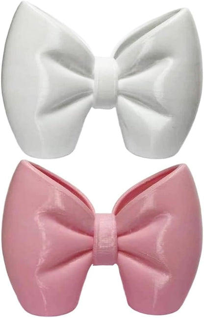 Stylish Bows Design Pink Toothbrush Toothpaste Holder for Bathroom Vanity