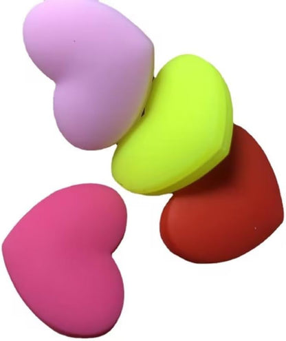 Jinshining Light Pink Hearts Shape The Heart Shape Tennis Racket Vibration Dampener Soft Silicon Racket Dampener Cartoon Shape Tennis Racquet Shock Absorbers Tennis Racket for Racquetball