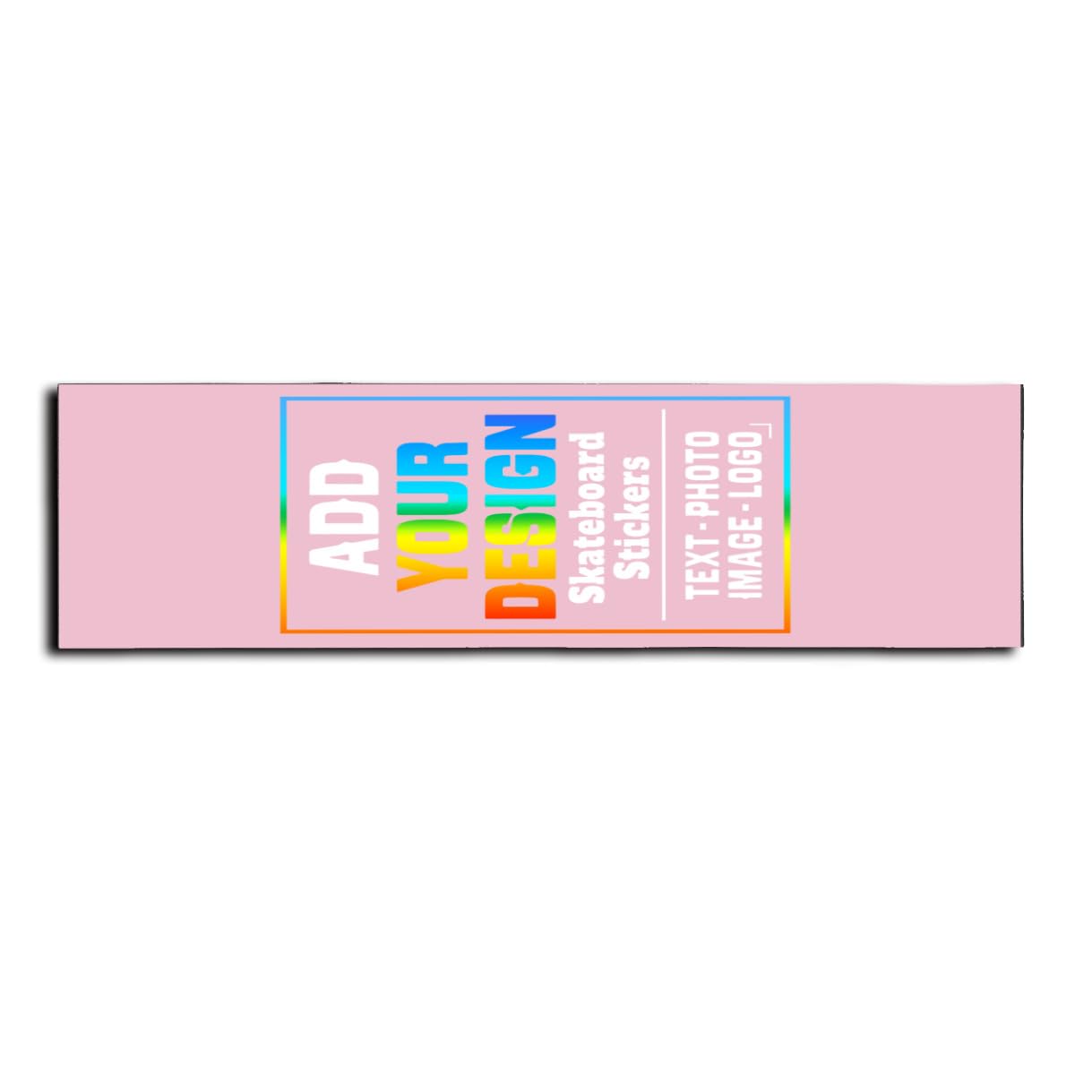 sophiehome Custom Personalized Customize Image/Logo Skateboard Sticker Upload Your Logo or Image Design Pink