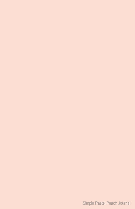 Simple Pastel Peach Journal: Soft Cover Lined 100 Page Writing Notebook Diary (Simple Coloured Journals)