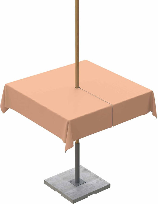 Peach Fuzz Outdoor Indoor Table Cloth Square Table 54x54, Pure Peach Tone Solid Color Simple Minimalism Art Washable Waterproof Tablecloth with Umbrella Hole Zipper for Parties Pool Patio Coffee