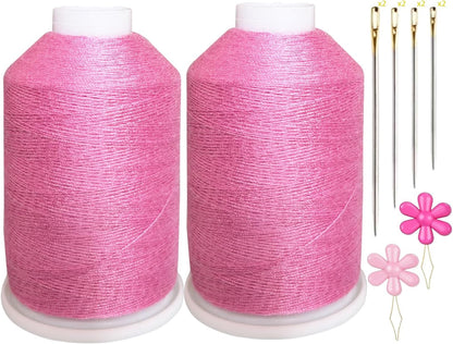 All Purpose Sewing Thread Polyester Total 1800Yards（Light Pink）